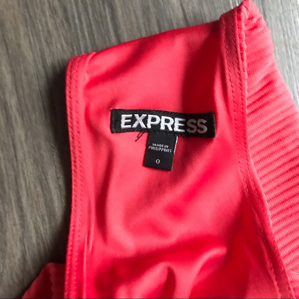 BOGO Express Gorgeous Coral Fitted Dress with Zipper - Picture 5 of 8